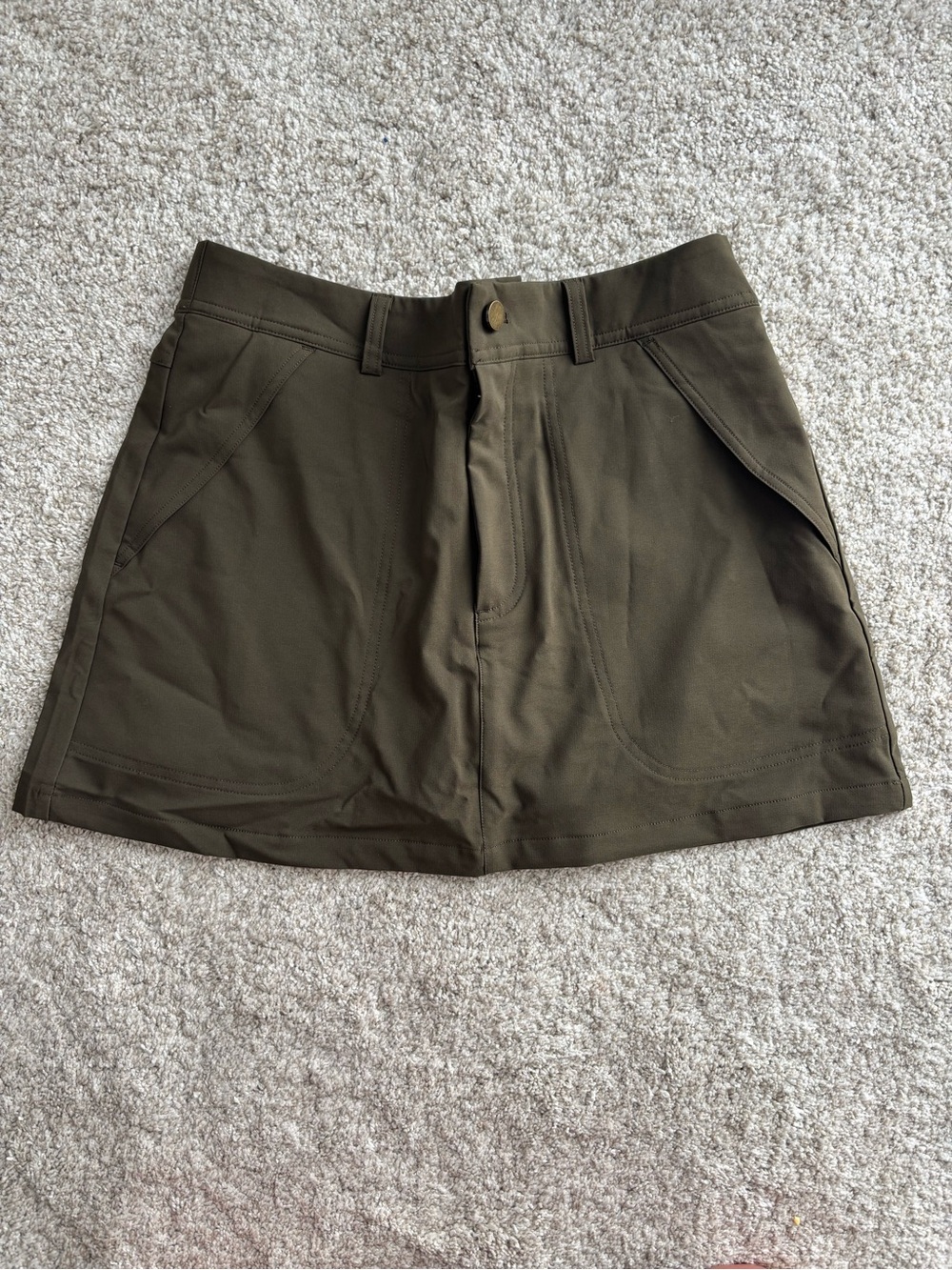 HALARA Olive Green Active Skort with built in shorts